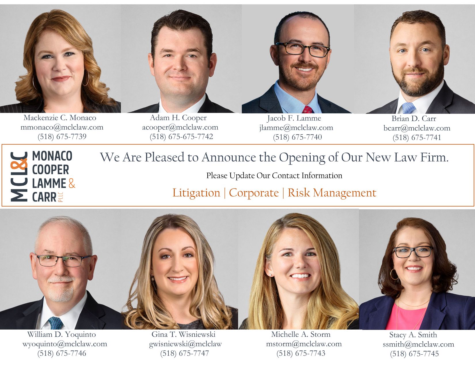 Four Former Big Law Partners Form Monaco Cooper Lamme & Carr, PLLC