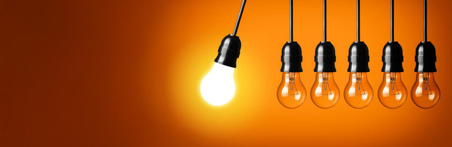 Illuminated lightbulb
